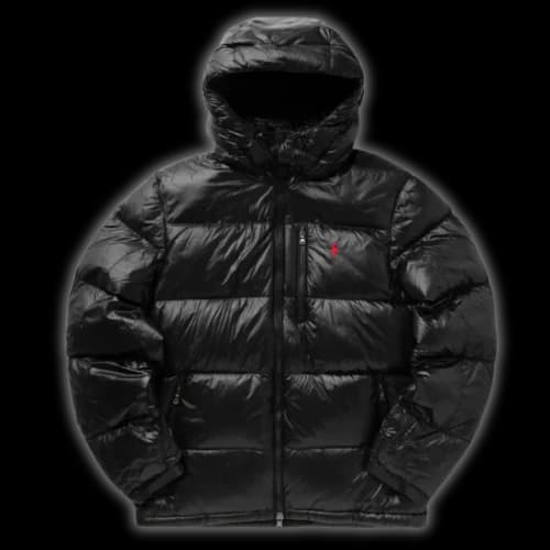 Ralph Lauren Shiny Puffer Jacket Black